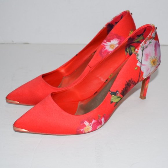 Ted Baker London Shoes - Ted Baker Wishiri Pumps Red Berry Satin Size 37.5